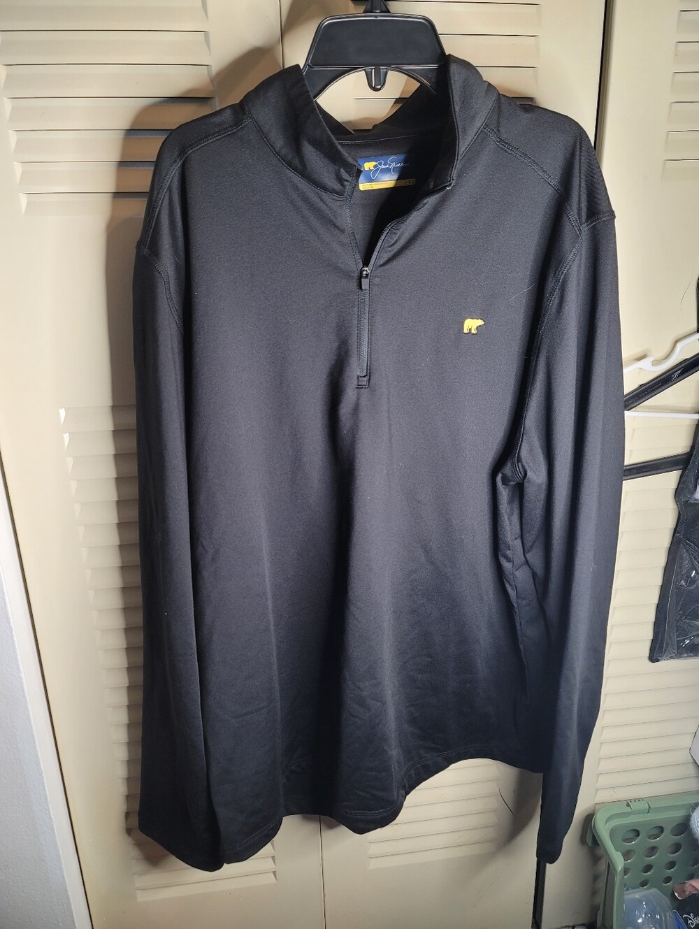 Golden Bear Jack Nicklaus Black Men’s Long Sleeve Golf 1/4 Zip Size Men’s Large